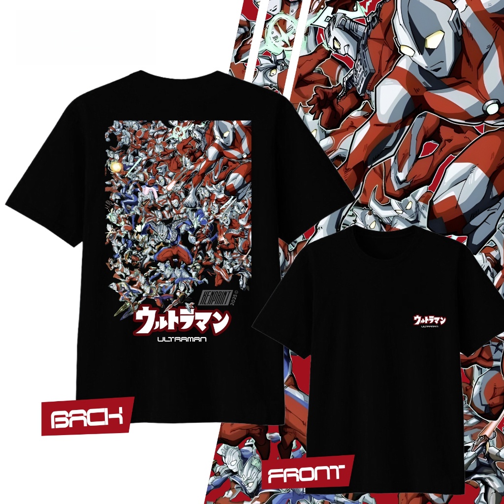 Street Fashion In Japan - Anime Ultraman Printed Cotton Y2K T-shirt