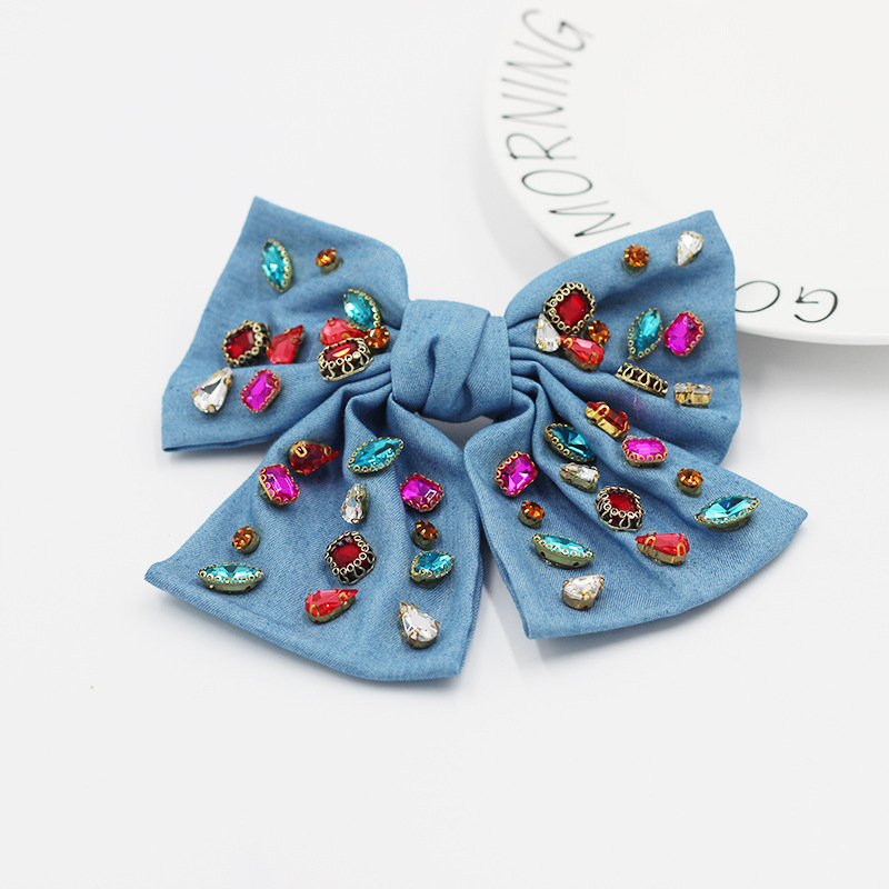 Street Fashion Show - New Fashion Fabric Bow Diamond Pearl