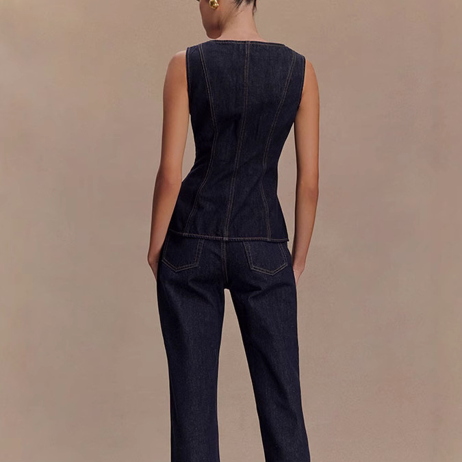 Summer Denim Pant Sets Women 2 - Street Fashion Vest review and price