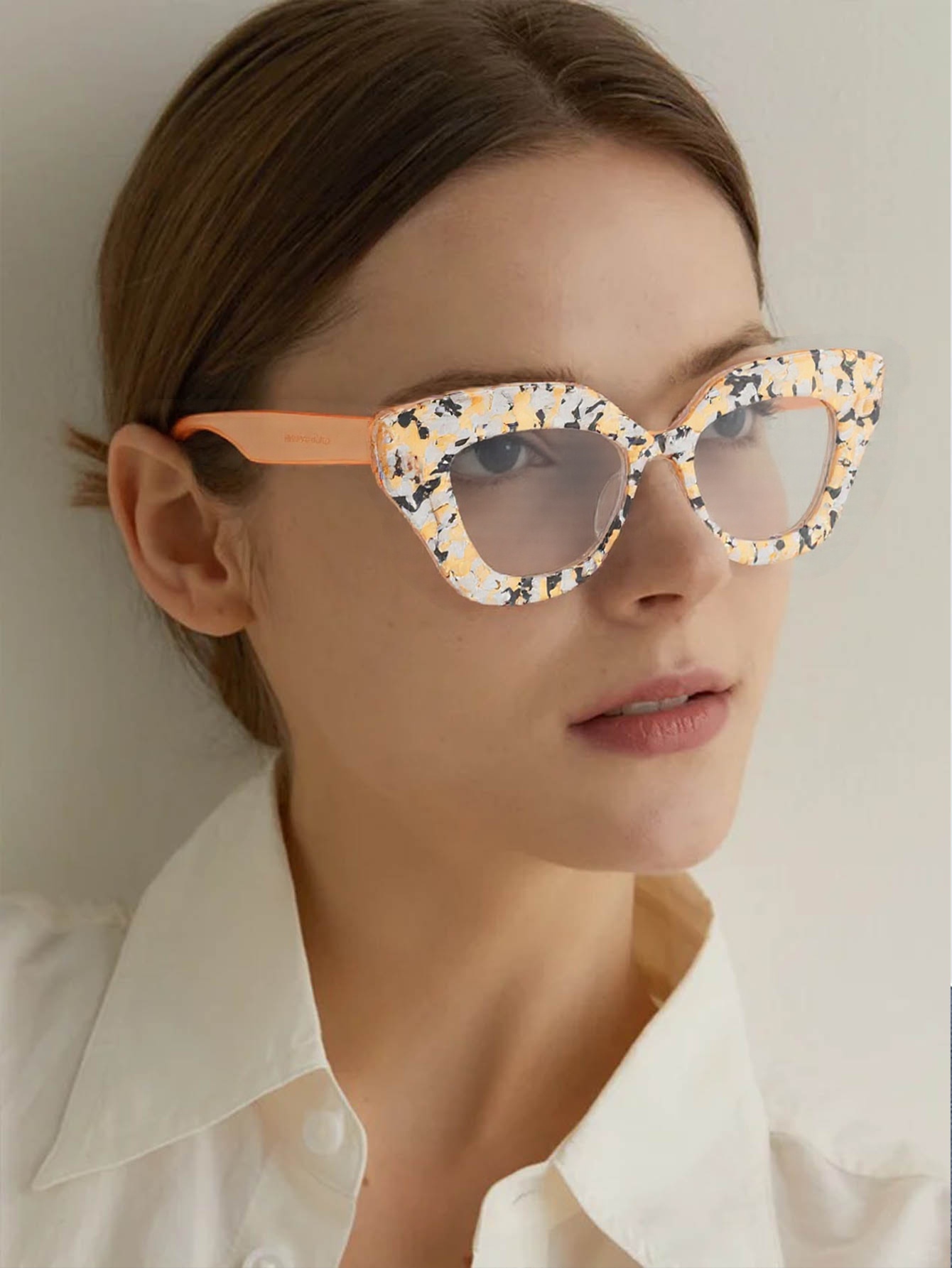 Large Frame Cat-Eye Floral Gla - Street Fashion Show review and price