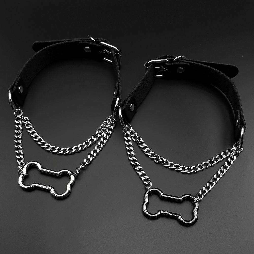 Gothic Bone Carabiner PU Leath - Street Fashion Show review and price