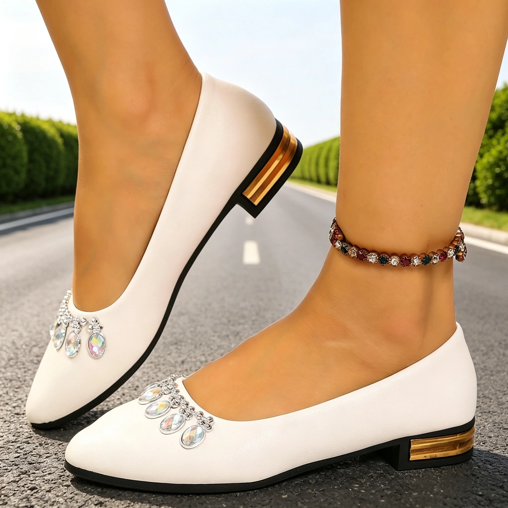 Women Flats Pointed Toe Ballet - Street Fashion Shoes review and price