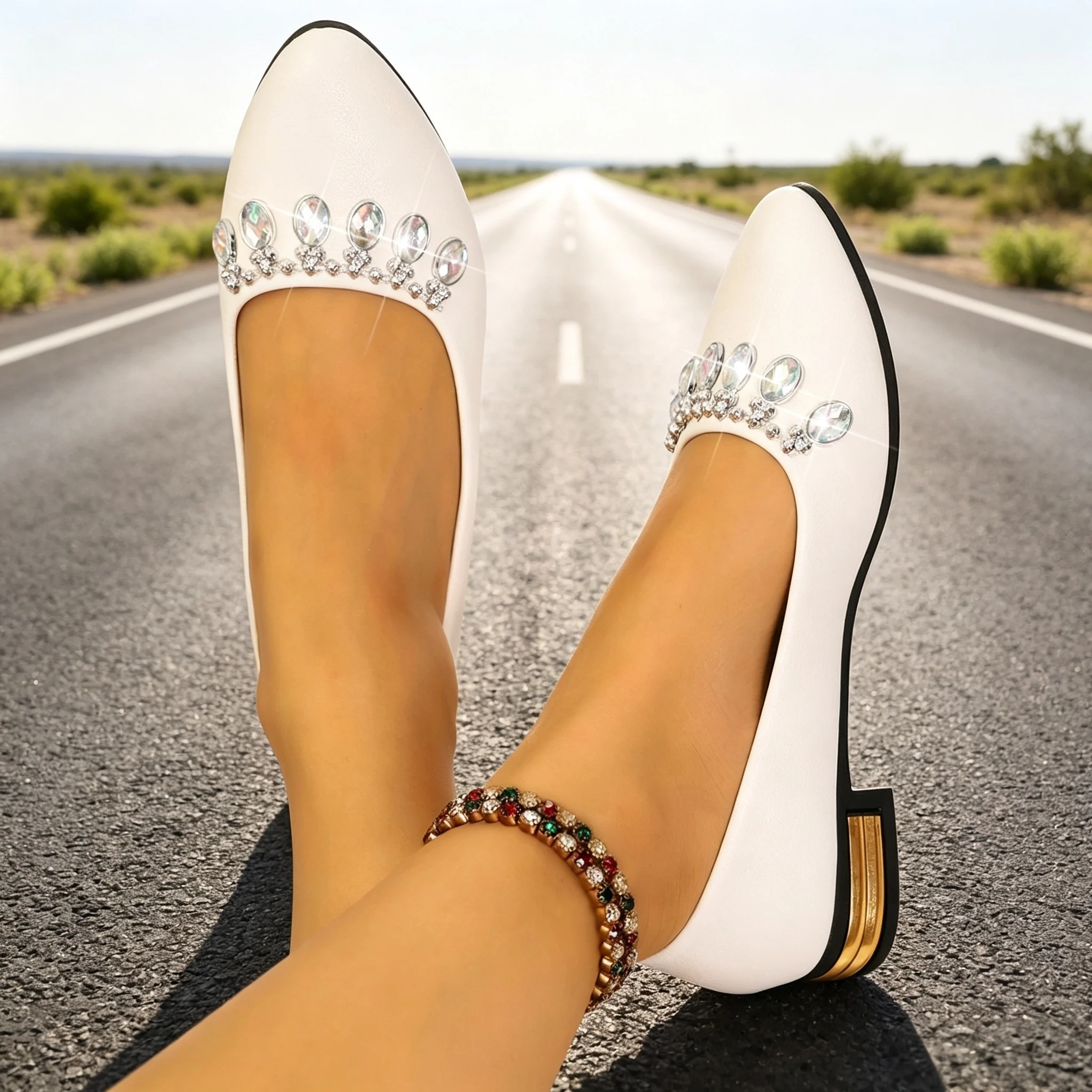 Women Flats Pointed Toe Ballet - Street Fashion Shoes review and price
