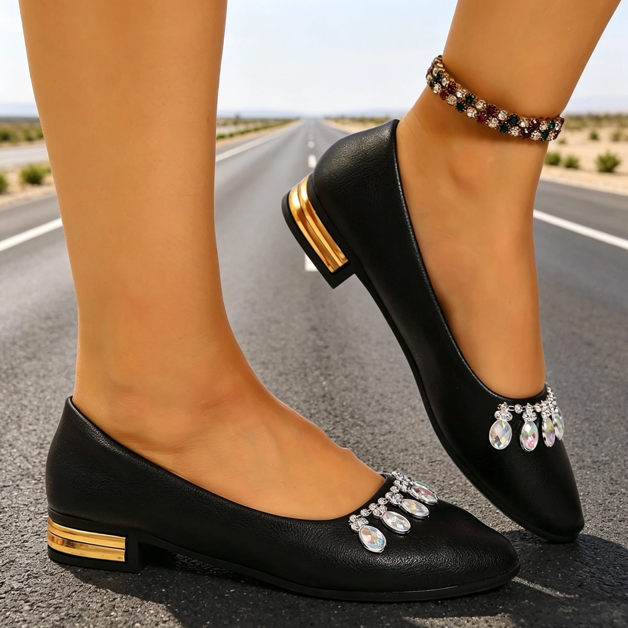 Women Flats Pointed Toe Ballet - Street Fashion Shoes review and price