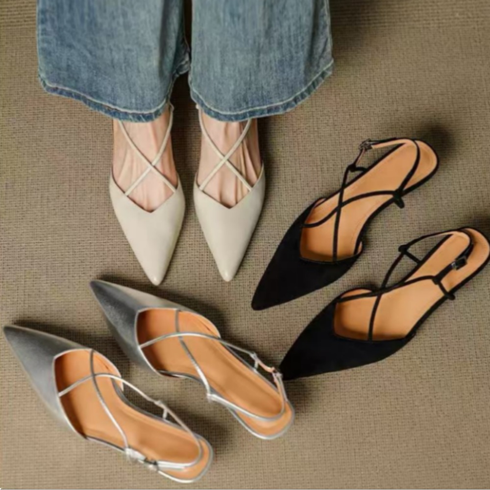 2026 New Style Pointed Toe Low - French Street Fashion review and price
