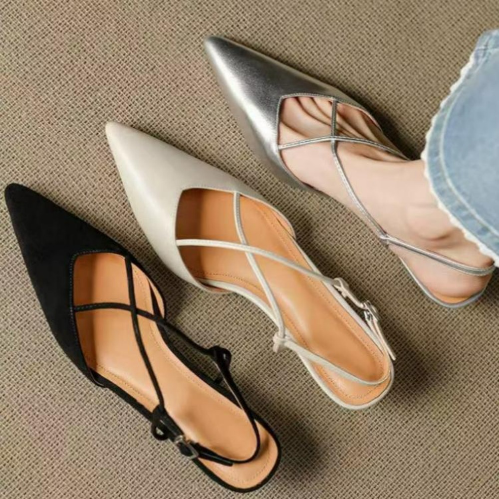2026 New Style Pointed Toe Low - French Street Fashion review and price
